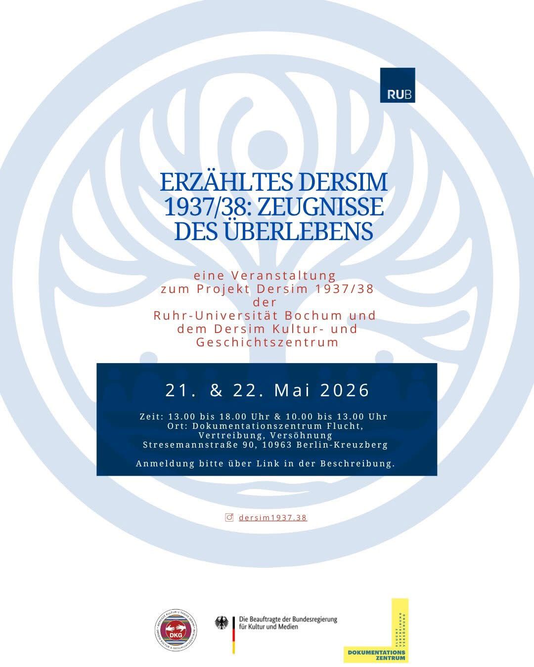 Erzähltes Dersim 1937/38: Zeugnisse des Überlebens Save the Date 📅 dersm